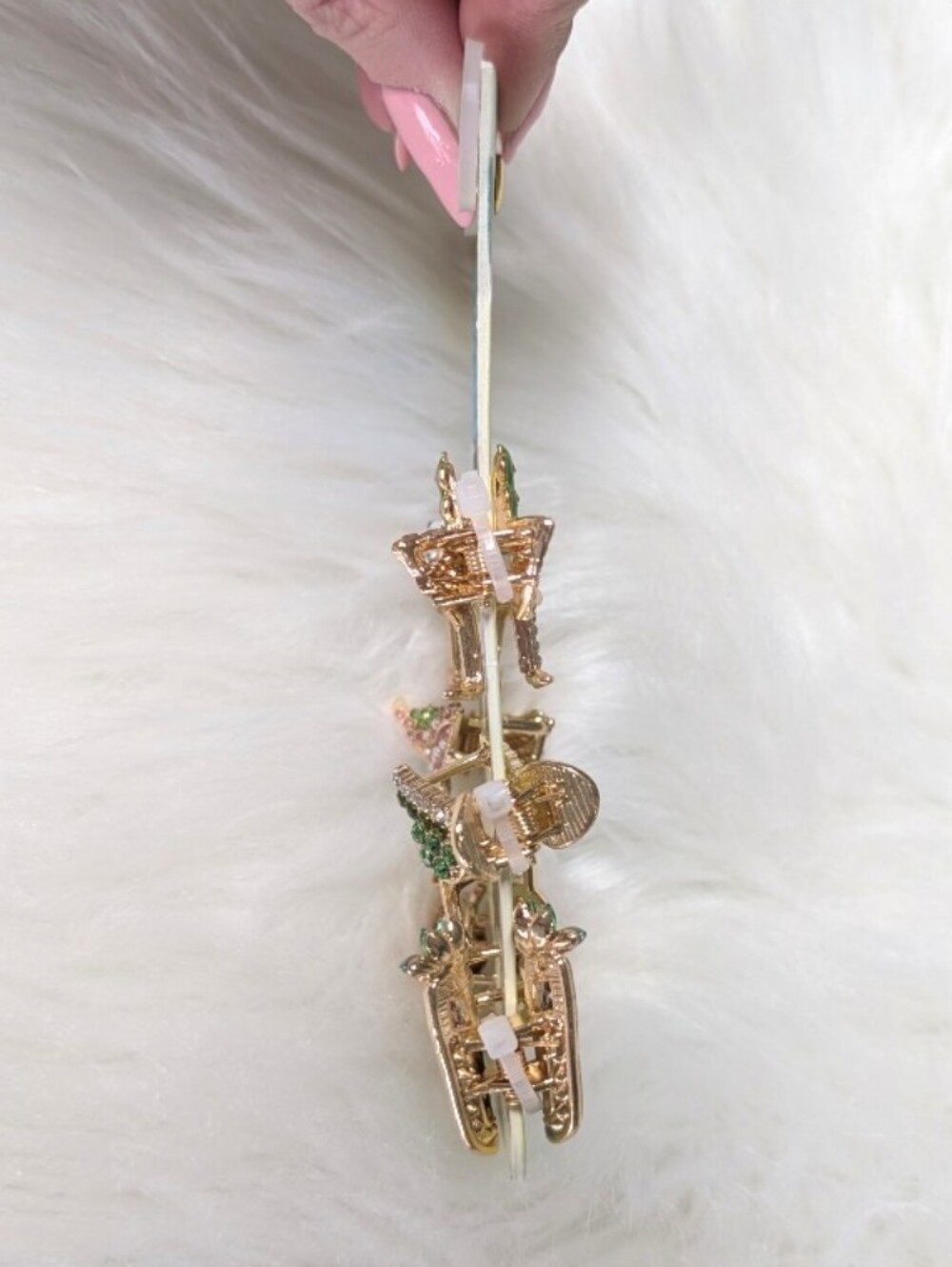Piper K Cocktail Chic 6 Pack Hair Clip Set - Shimmer Rhinestone Design 🍸💎 - Picture 5 of 6